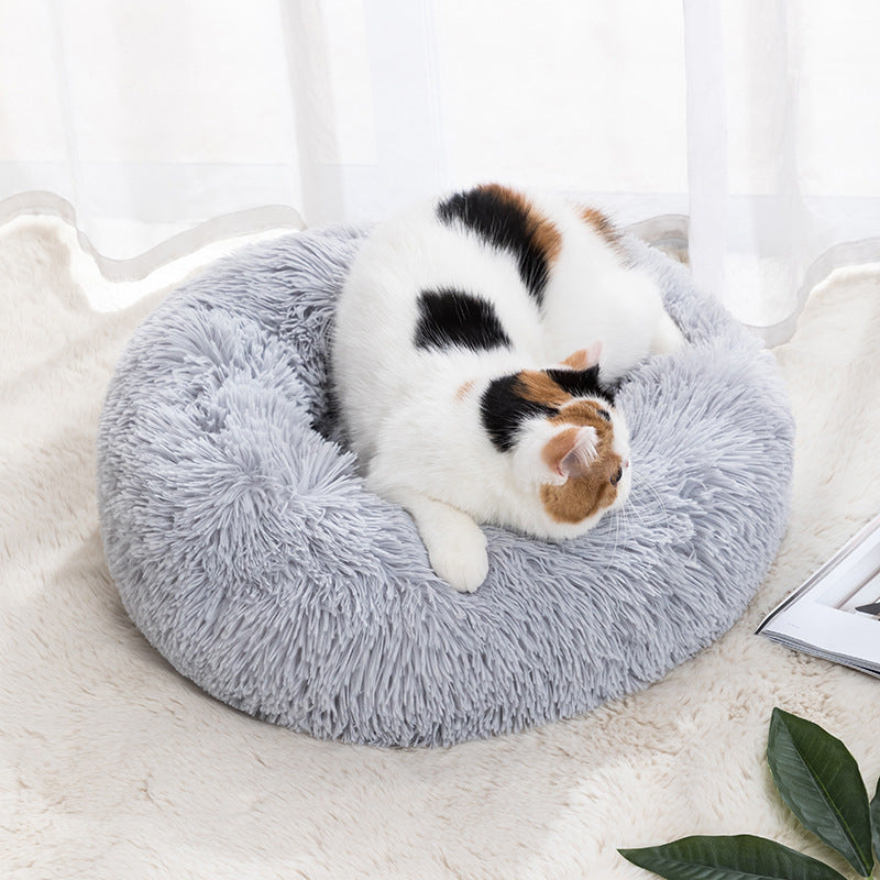 Furry Donut Cat Bed