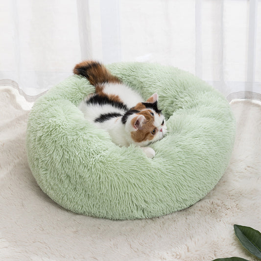 Furry Donut Cat Bed