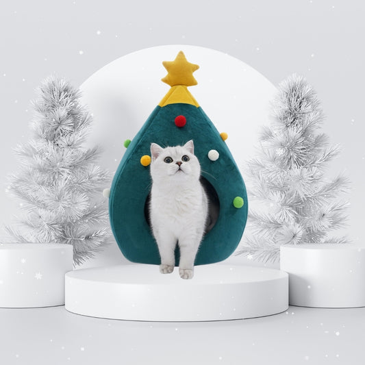 Christmas Tree Cat Cave