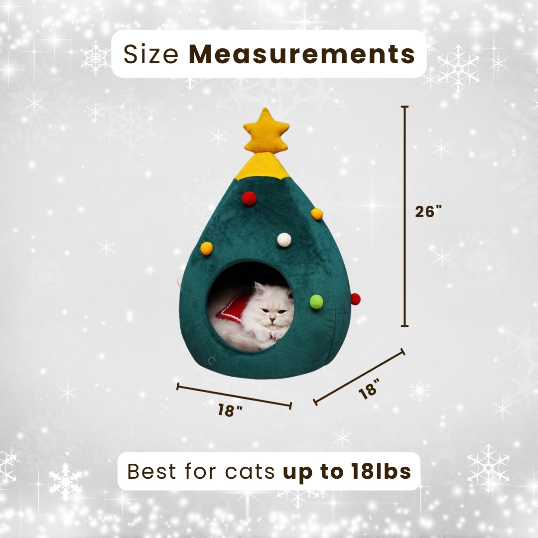 Christmas Tree Cat Cave